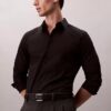 Chemise boutonnée slim en popeline de coton Cotton Stretch Chemise boutonnée slim en popeline de coton Cotton Stretch