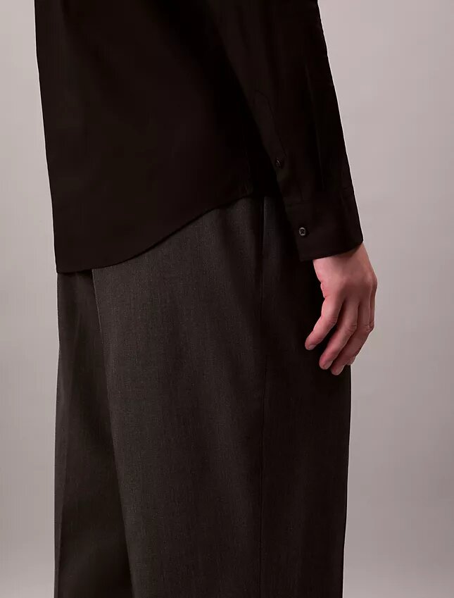 Chemise boutonnée slim en popeline de coton Cotton Stretch Chemise boutonnée slim en popeline de coton Cotton Stretch