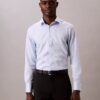 Chemise boutonnée slim fit unie gris acier Chemise boutonnée slim fit unie gris acier