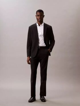 Chemise boutonnée slim fit unie gris acier