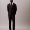 Chemise boutonnée slim fit unie gris acier Chemise boutonnée slim fit unie gris acier