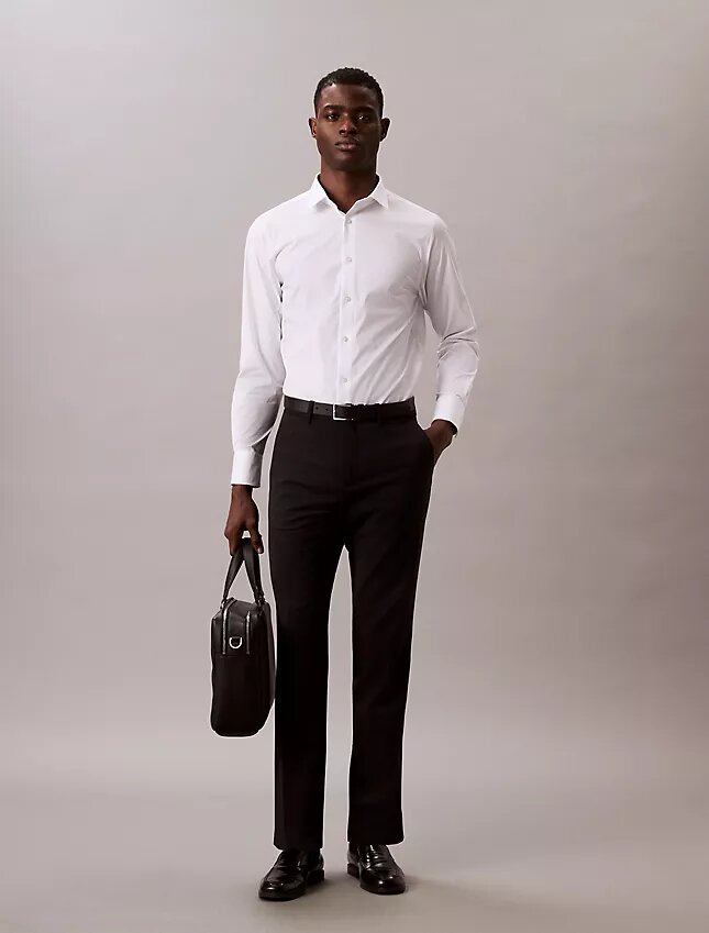 Chemise boutonnée slim stretch raffinée Chemise boutonnée slim stretch raffinée