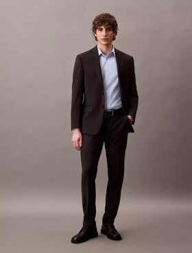 Chemise boutonnée slim stretch raffinée