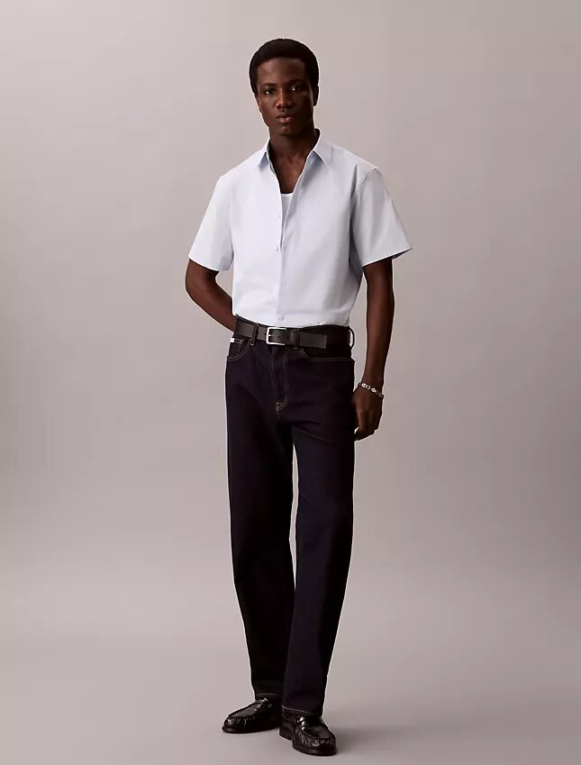 Chemise classique boutonnée en Cotton Stretch Chemise classique boutonnée en Cotton Stretch