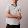 Chemise classique boutonnée en Cotton Stretch Chemise classique boutonnée en Cotton Stretch
