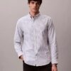 Chemise classique boutonnée en Cotton Stretch rayé Chemise classique boutonnée en Cotton Stretch rayé