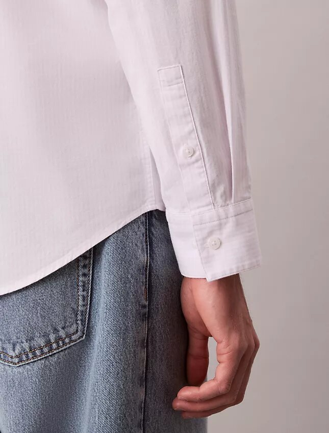 Chemise classique boutonnée en Cotton Stretch rayé Chemise classique boutonnée en Cotton Stretch rayé