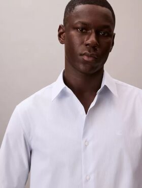 Chemise classique boutonnée en Cotton Stretch à rayures