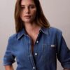 Chemise classique boutonnée en Denim Chemise classique boutonnée en Denim