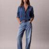 Chemise classique boutonnée en Denim Chemise classique boutonnée en Denim