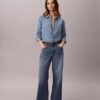 Chemise classique boutonnée en Denim Chemise classique boutonnée en Denim