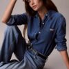 Chemise classique boutonnée en Denim Chemise classique boutonnée en Denim