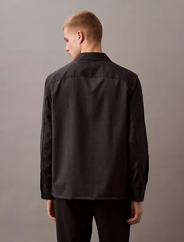 Chemise classique boutonnée en flanelle à motif pied-de-poule Chemise classique boutonnée en flanelle à motif pied-de-poule