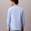 Chemise classique boutonnée en popeline lavée Chemise classique boutonnée en popeline lavée