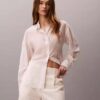 Chemise classique boutonnée en voile Chemise classique boutonnée en voile