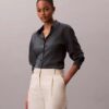 Chemise classique boutonnée en voile Chemise classique boutonnée en voile