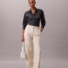 Chemise classique boutonnée en voile Chemise classique boutonnée en voile