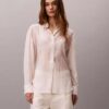 Chemise classique boutonnée en voile Chemise classique boutonnée en voile