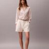 Chemise classique boutonnée en voile Chemise classique boutonnée en voile