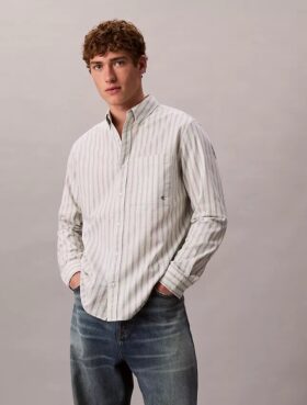 Chemise classique boutonnée à rayures