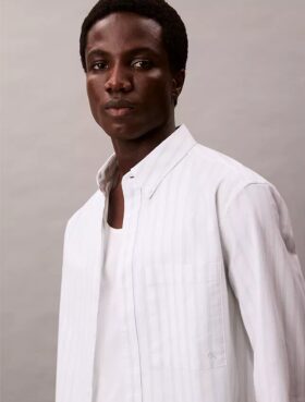 Chemise classique boutonnée à rayures