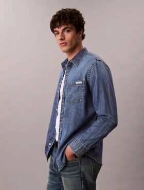 Chemise classique en Denim à boutons