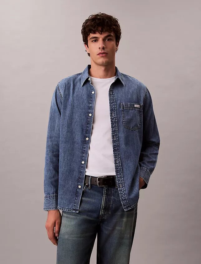 Chemise classique en Denim à boutons Chemise classique en Denim à boutons