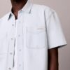 Chemise classique en Denim à manches courtes et boutons Chemise classique en Denim à manches courtes et boutons