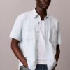 Chemise classique en Denim à manches courtes et boutons Chemise classique en Denim à manches courtes et boutons