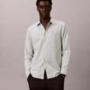 Chemise classique en lin et coton à col boutonné Chemise classique en lin et coton à col boutonné