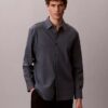 Chemise classique en lin et coton à col boutonné Chemise classique en lin et coton à col boutonné