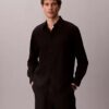 Chemise classique en lin et coton à col boutonné Chemise classique en lin et coton à col boutonné