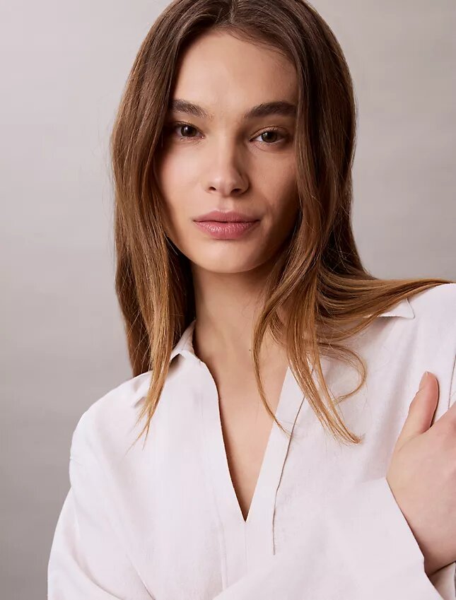 Chemise classique en mélange de lin Chemise classique en mélange de lin