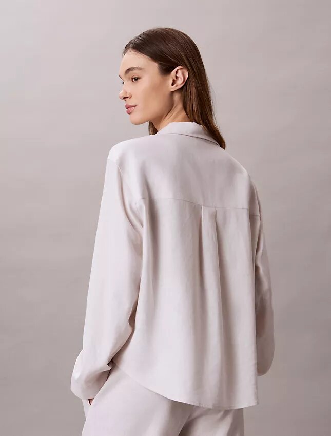 Chemise classique en mélange de lin Chemise classique en mélange de lin