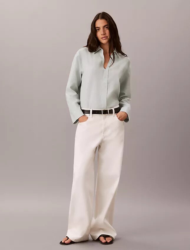 Chemise classique en mélange de lin Chemise classique en mélange de lin