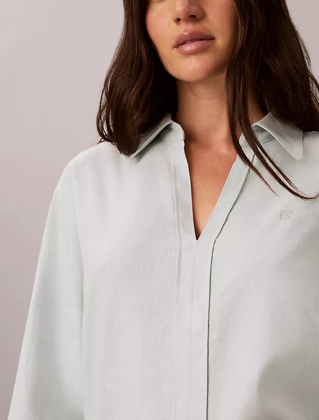 Chemise classique en mélange de lin Chemise classique en mélange de lin