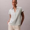 Chemise classique à manches courtes en mélange de lin Chemise classique à manches courtes en mélange de lin
