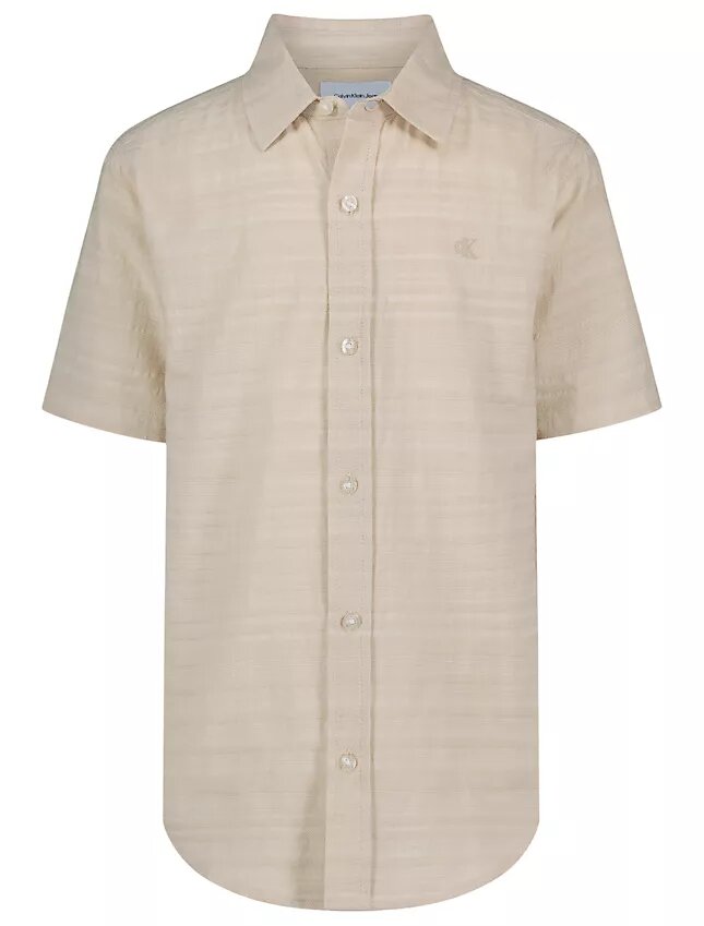 Chemise classique à rayures texturées pour garçons Chemise classique à rayures texturées pour garçons