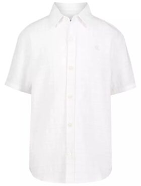 Chemise classique à rayures texturées pour garçons