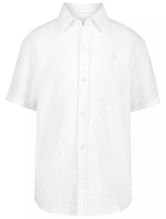 Chemise classique à rayures texturées pour garçons Chemise classique à rayures texturées pour garçons