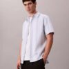 Chemise classique stretch à rayures teintes dans la masse Chemise classique stretch à rayures teintes dans la masse