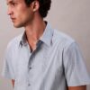 Chemise classique stretch à rayures teintes dans la masse Chemise classique stretch à rayures teintes dans la masse