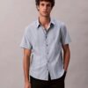 Chemise classique stretch à rayures teintes dans la masse Chemise classique stretch à rayures teintes dans la masse