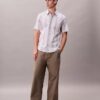 Chemise classique stretch à rayures teintes dans la masse Chemise classique stretch à rayures teintes dans la masse