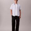 Chemise classique stretch à rayures teintes dans la masse Chemise classique stretch à rayures teintes dans la masse