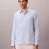 Chemise classique unie en mélange de lin Chemise classique unie en mélange de lin