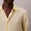 Chemise classique unie en mélange de lin Chemise classique unie en mélange de lin