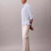 Chemise classique unie en mélange de lin Chemise classique unie en mélange de lin