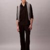 Chemise classique unie en mélange de lin Chemise classique unie en mélange de lin
