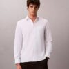 Chemise classique unie en seersucker Chemise classique unie en seersucker